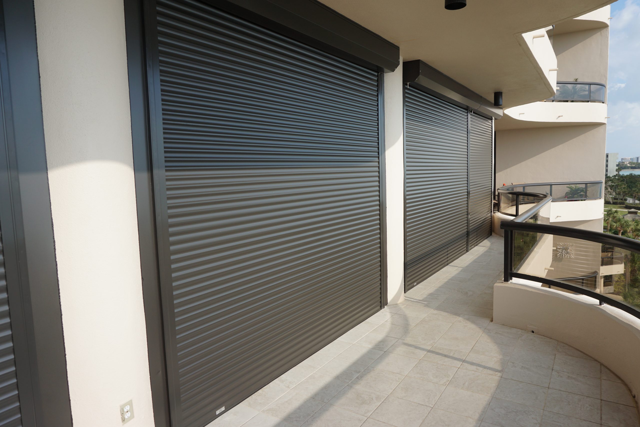 Roll Shutters installed at L'Ambiance Condos on Longboat Key