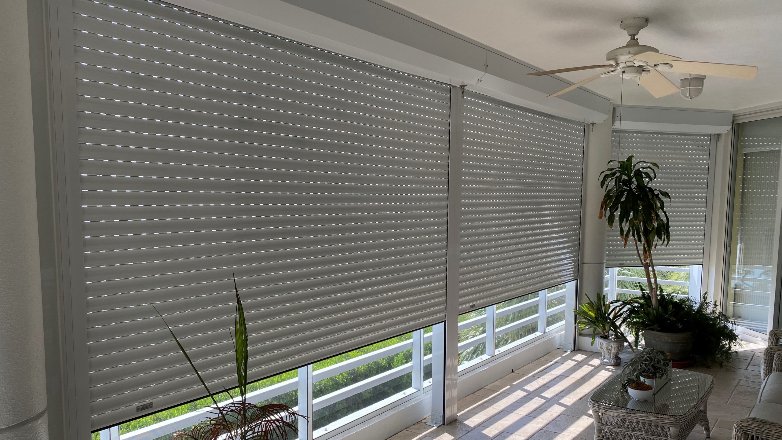 Roll Shutters installed at Marina Bay Condominiums on Longboat Key